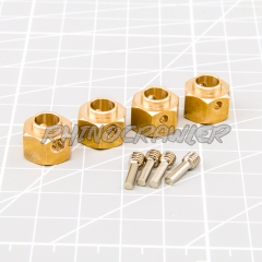4Pcs 12mm Hex Brass Wheel Hub Combiner 8mm Thick For Trx4 1/10 Axial Capra 1.9 UTB AXI03004 RC Crawler Car Parts