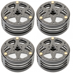 4Pcs Carbon Fiber 2.2 inch Performance LightWeight RC Car Crawler Wheel RBX10 RR10 Wraith RX4 MOA