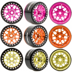 4PCS Aluminum 2.2 Inch Beadlock Wheel Rim for 1/10 1/8 RC Crawler Car Axial SCX10 RR10 Wraith TRX4 TRX-6