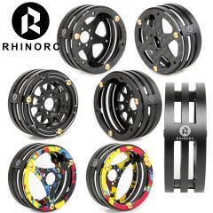Rhino 2.2 inch 24mm Narrow Carbon Fiber Aluminum Pro LightWeight RC Car Crawler Wheel SCX10 RBX10 RR10 Wraith MOA
