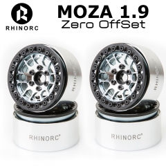 RhinoRC MOZA Titanium Color  ZERO OffSet Aluminum 1.9 Inch Wheel Rim 4PCS