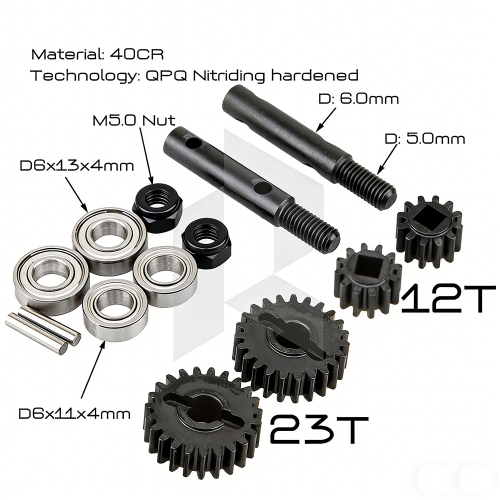 2Paris 40CR Steel OverDriver Hardened Portal Gears 12T/23T